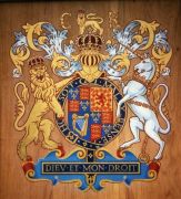 Arms-of-Charles-the-II-on-a-cradled-Oak-panel